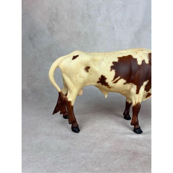 Vintage Breyer Chestnut Pinto Longhorn Bull - Picture 2 of 13
